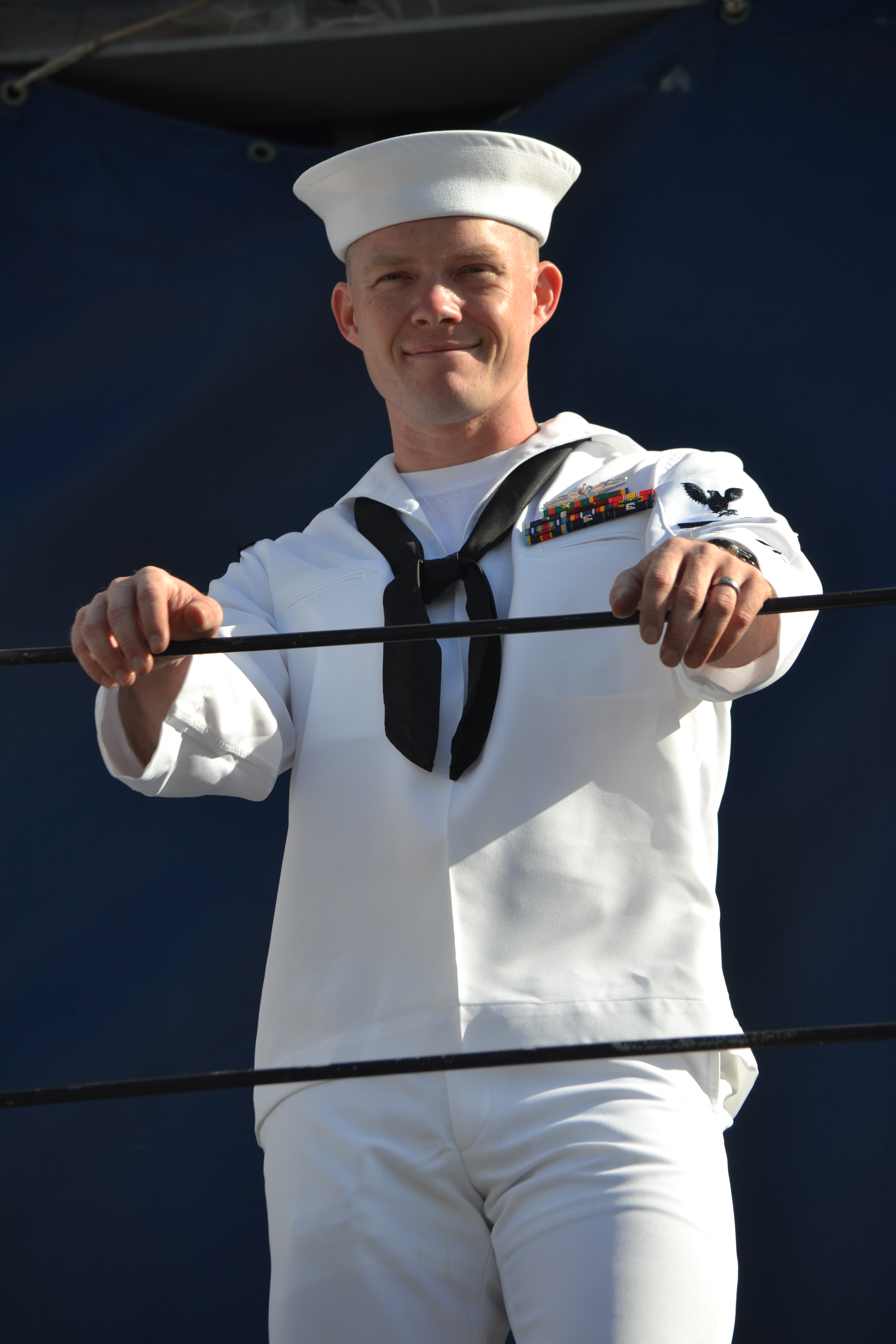 Dress whites on board