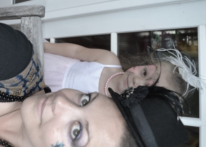 Mad Hatter tea photo bomb