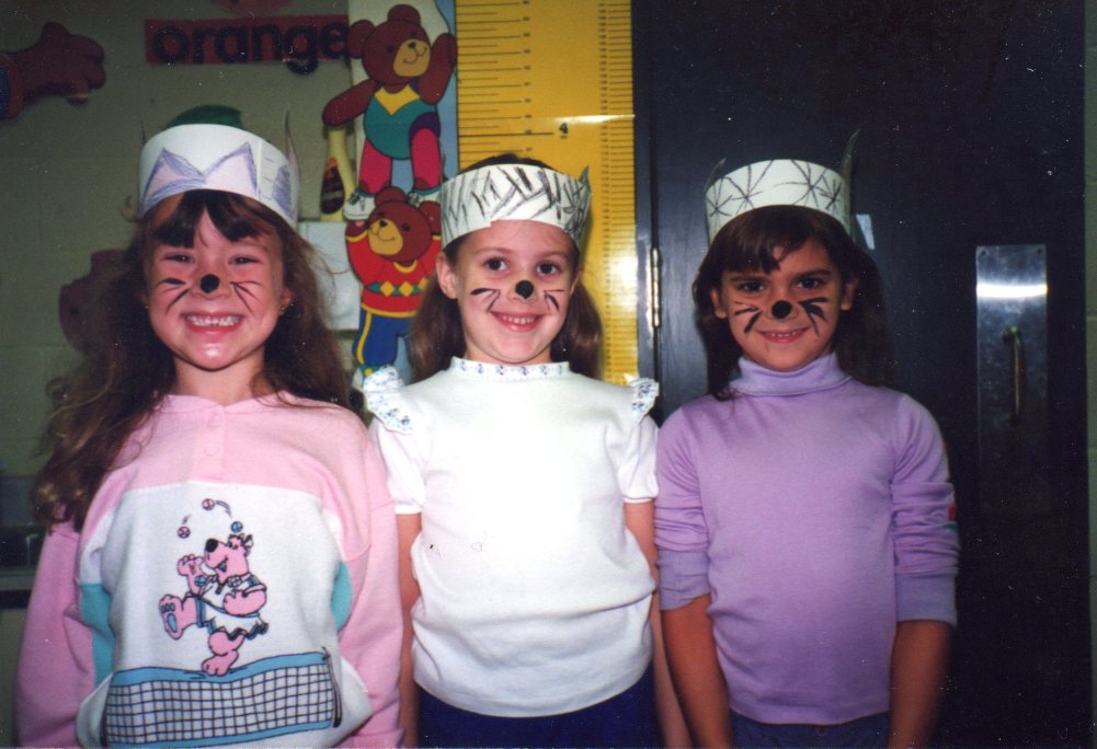 J in kindergarten, throwback