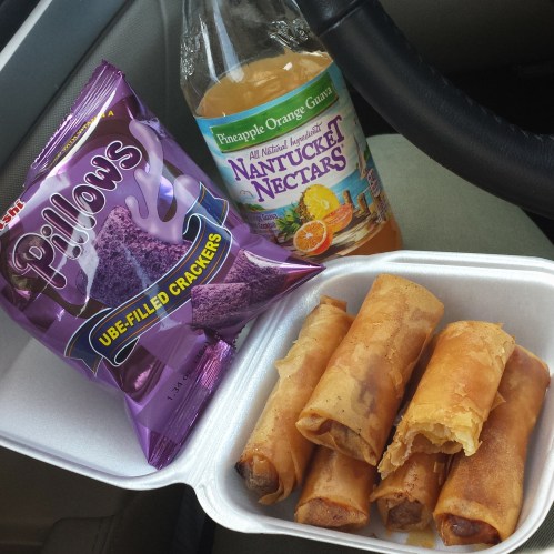 banana lumpia and oishi pillows