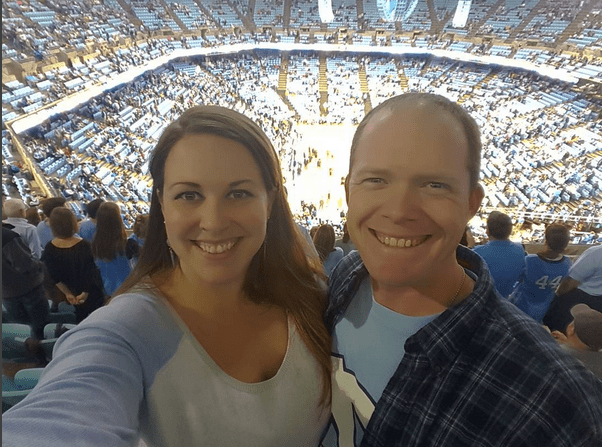 Jo and Jared at the basketball game